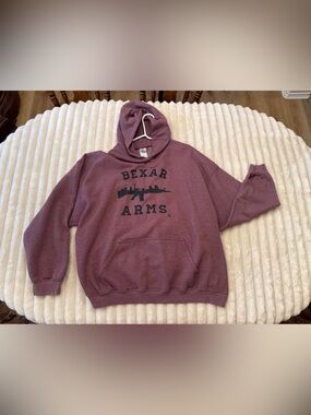 Men's Maroon Bexar Arms Pullover Hoodie- San Antonio Texas XXL